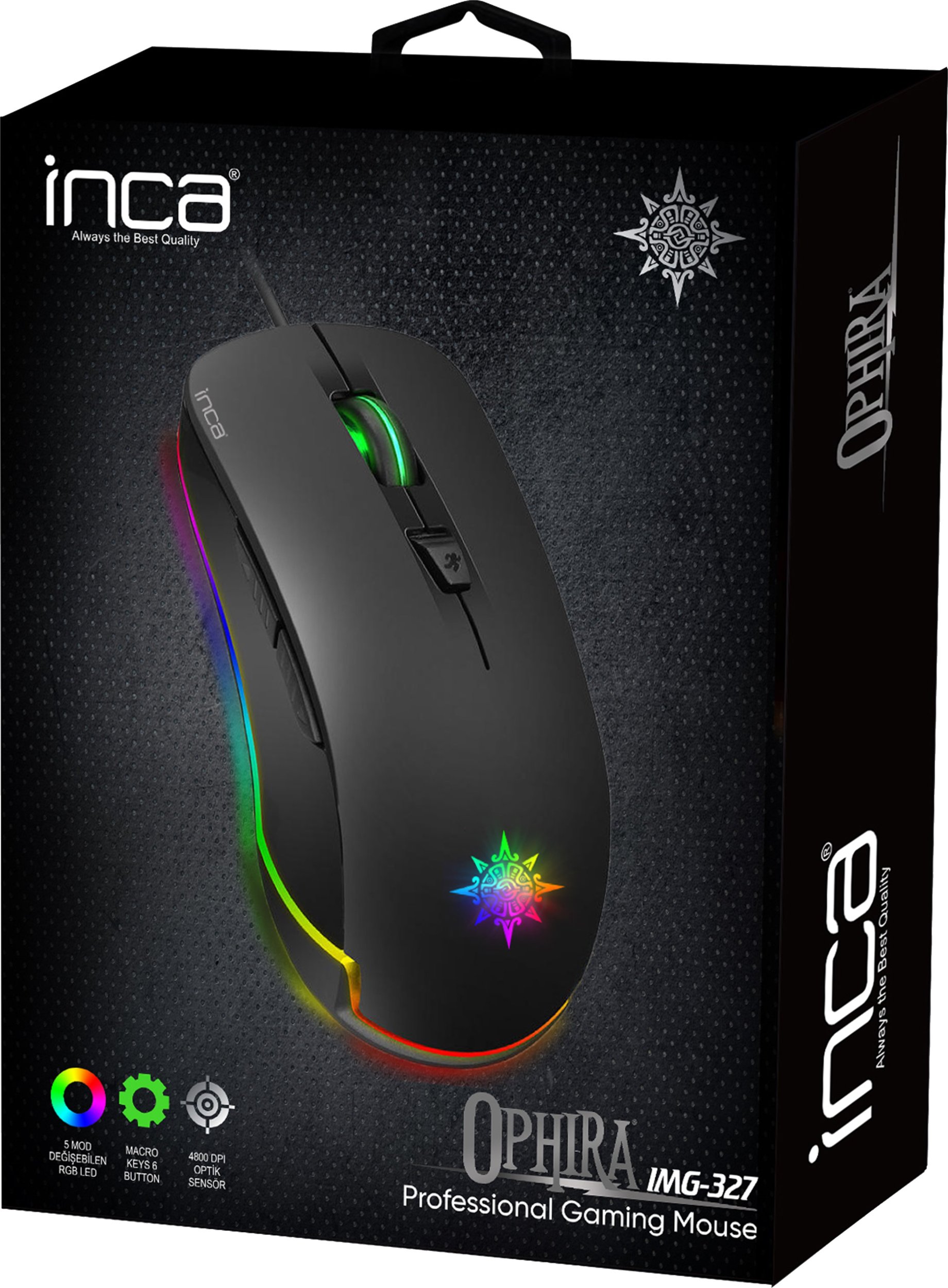 Maus gaming Inca IMG-327, 4800 DPI, USB Type-A, i zi