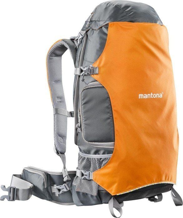 Çantë shpine për aparat Mantona ElementsPro 40, ndarje të personalizueshme, kapacitet i madh, e zezë
