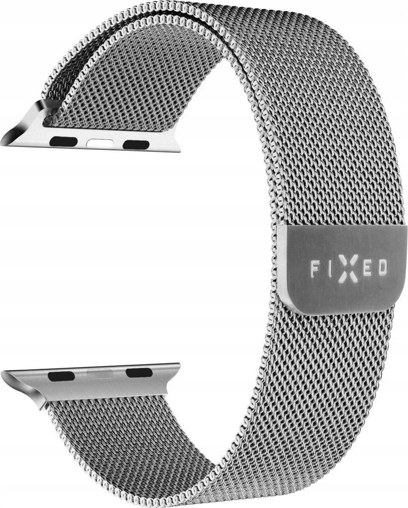 Rrip metalik FIXED Mesh Strap për Apple Watch, 42/44/45mm, argjend