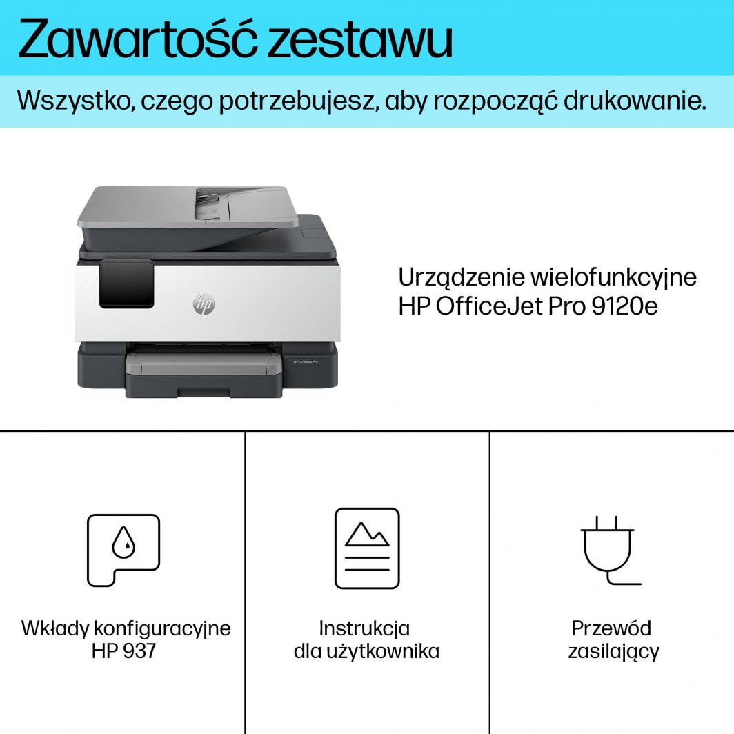Printer HP OfficeJet Pro 9120e All-in-One, A4, 4800 x 1200 dpi, 22 ppm, i zi