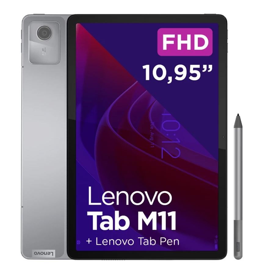 Tablet Lenovo Tab M11, 11", 128GB, 8GB RAM, MediaTek Helio G88, Android 13, i hirtë