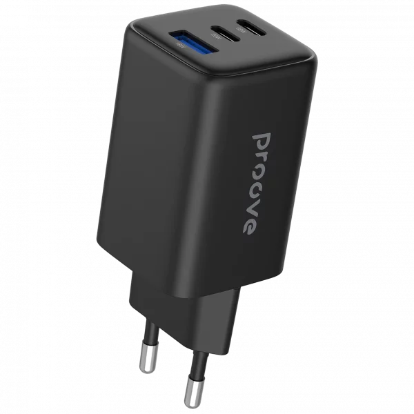 Karikues muri Proove Pocket, 65W, me 2×Type-C dhe USB, i zi
