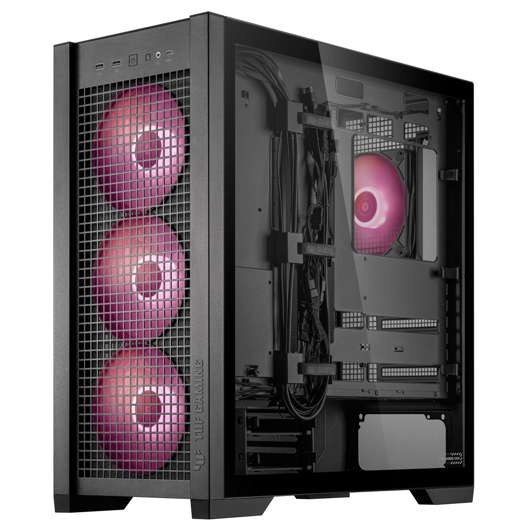 Kuti PC ASUS TUF Gaming GT302, MIDI Tower, ARGB, e zezë