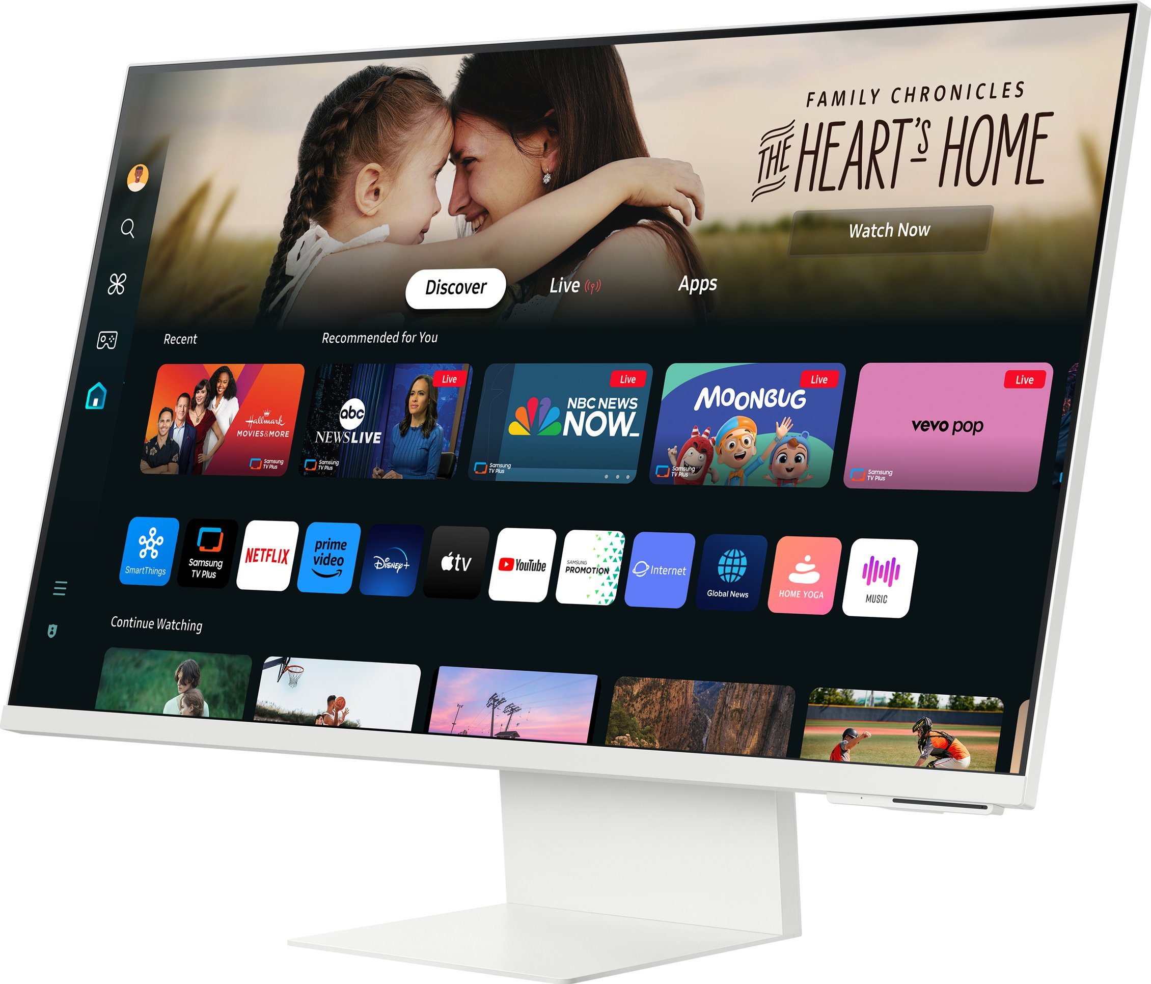 Monitor Samsung Smart Monitor M8 LS32DM801UUXDU, 32", 4K UHD, i bardhë