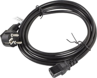 Kabllo Lanberg CEE 7/7 Power Cord - IEC 320 C13 (CA-C13C-11CC-0030-BK), 3m. e zezë