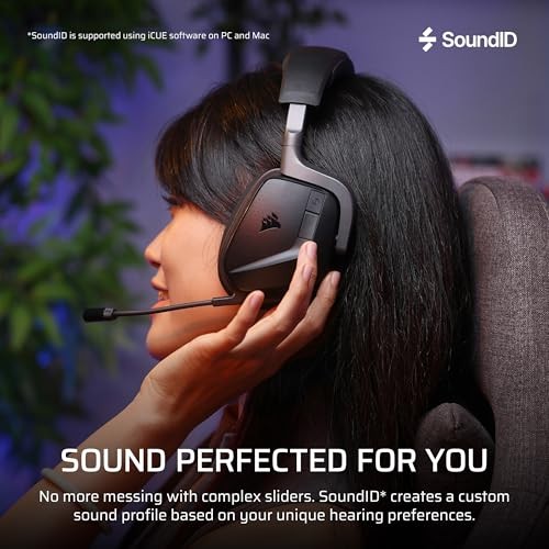 Headset gaming CORSAIR VOID V2 MAX Wireless, Dolby Atmos, pa tela, i zi