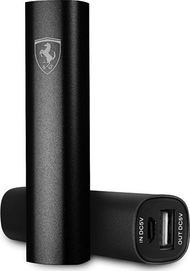 Портабилен полнач Ferrari Black Silver Racing, 2600mAh, USB излез, црн