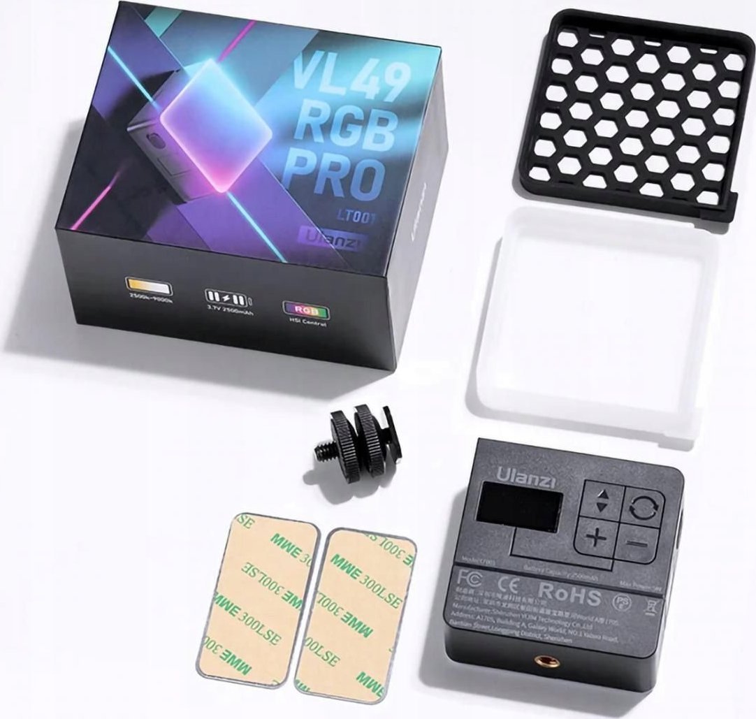 Dritë LED Ulanzi VL49 RGB Pro, 2500mAh, RGB, e zezë