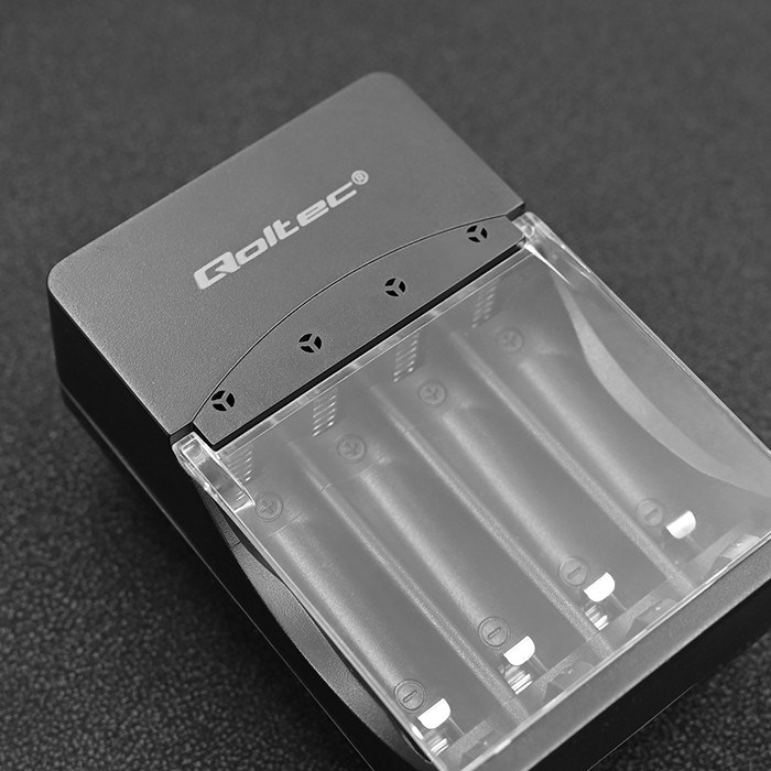 Karikues baterish Qoltec 50653, AA AAA, 300mA, i zi