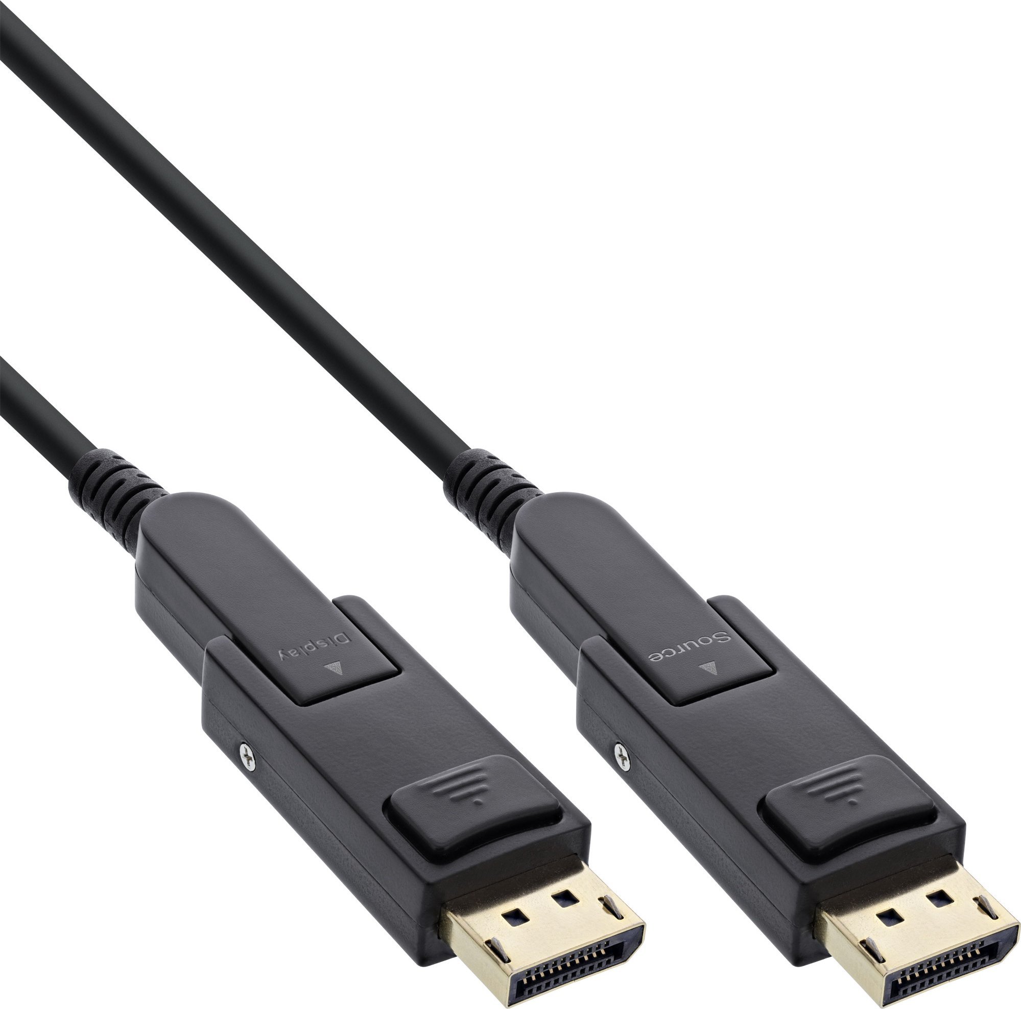 Kabllo DisplayPort InLine AOC 1.4, 8K, 30m, e zezë