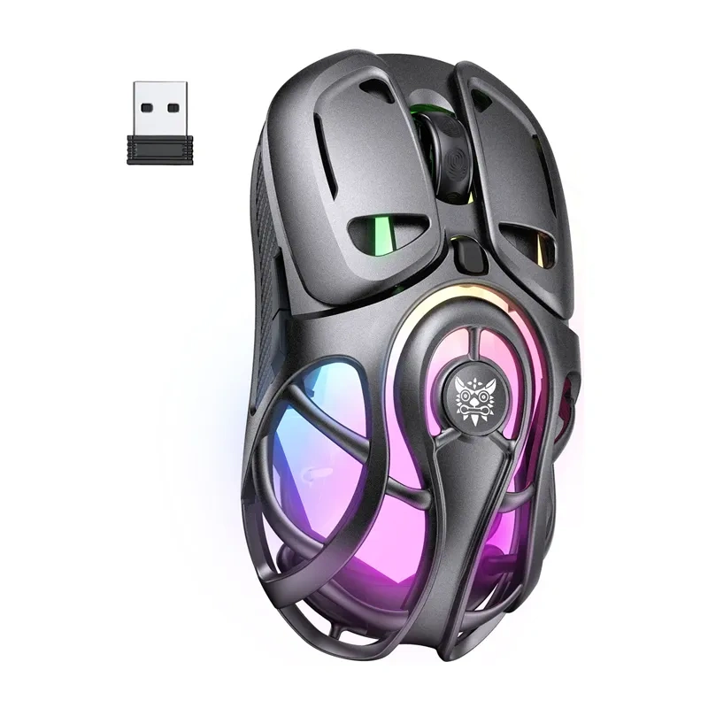 Maus gaming ONIKUMA DM02, RGB, ergonomik, gri