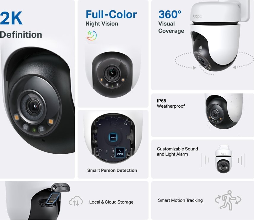 Kamerë TP-Link Tapo C510W IP, e bardhë