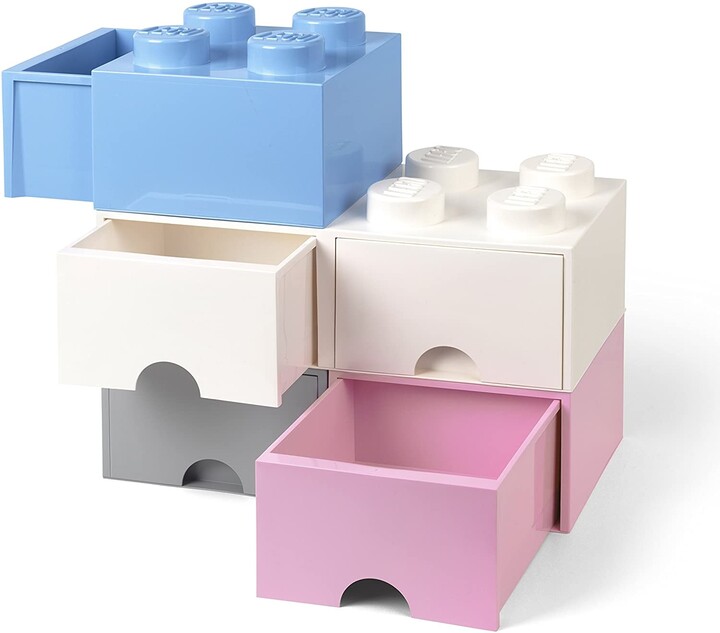 Kuti ruajtje me sirtar LEGO, e kaltër