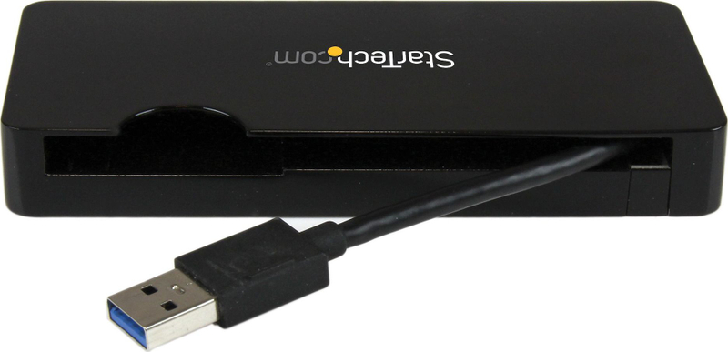 Dock stacion udhëtimi StarTech.com USB 3.0, HDMI VGA, Gigabit Ethernet, i zi