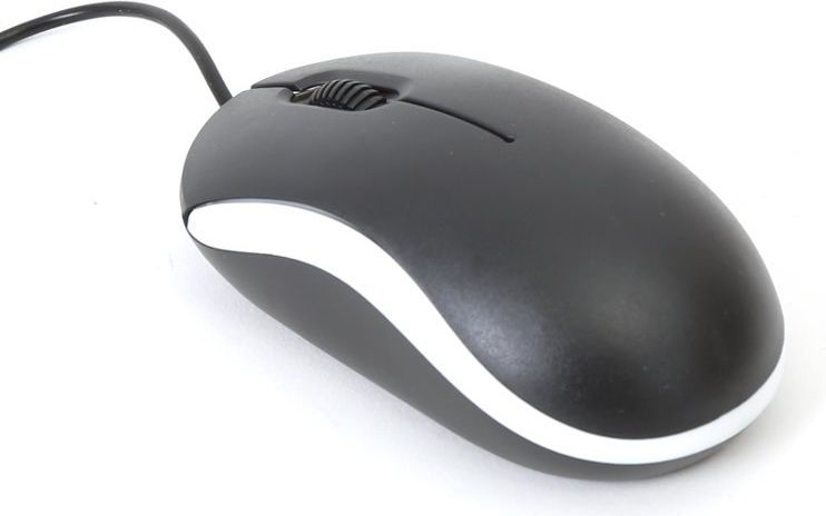 Maus Omega OM-07, me kabllo, USB, i bardhë dhe i zi