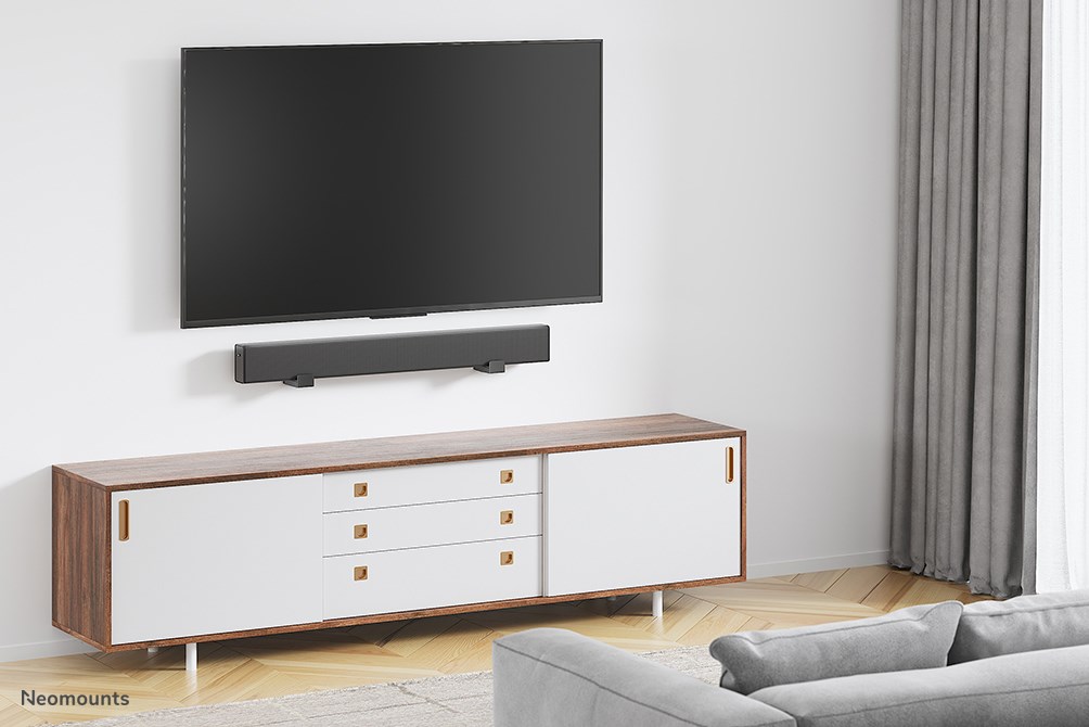 Mbajtëse muri për videobar Neomounts AWL29-550BL1, 15kg, e zezë