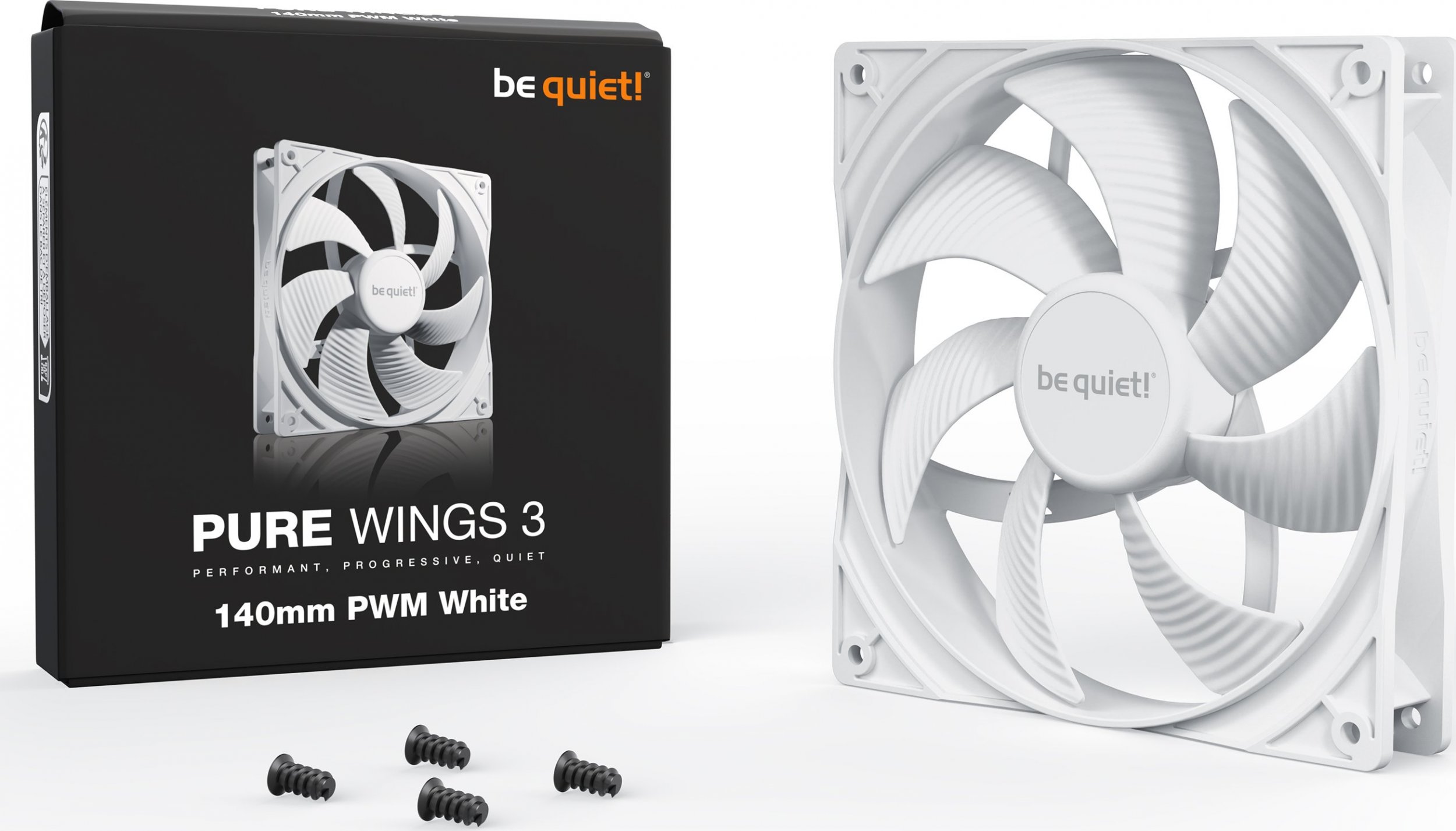 Ventilator PC be quiet Pure Wings 3 BL112, 140mm, PWM, i bardhë