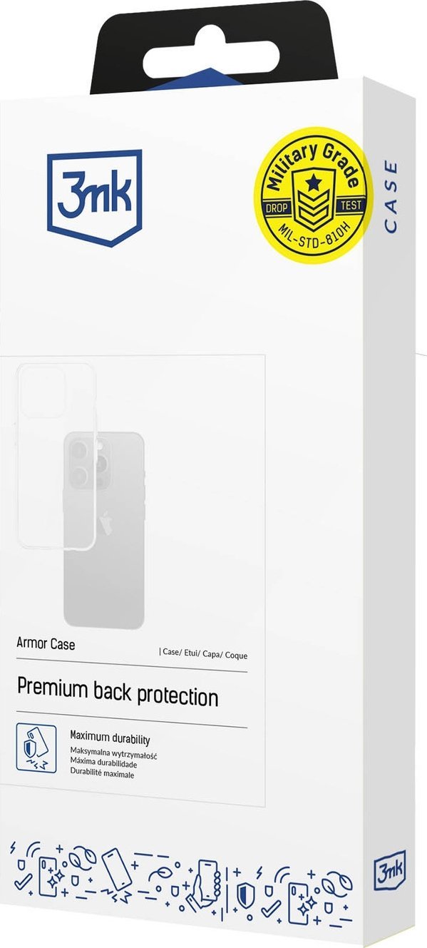 Mbulesë telefoni 3mk Armor Case Xiaomi 15 Pro, anti goditje, cepa të përforcuar, e zezë