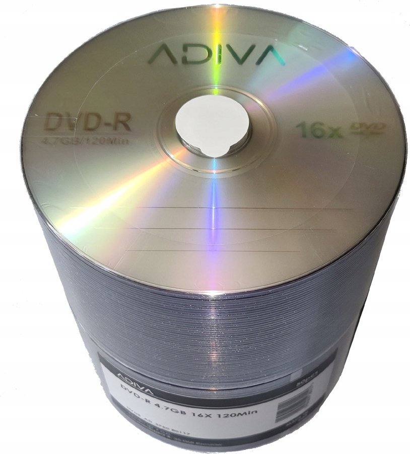 Disk blank DVD R Adiva, 4.7GB, 16x, paketim 50 copë