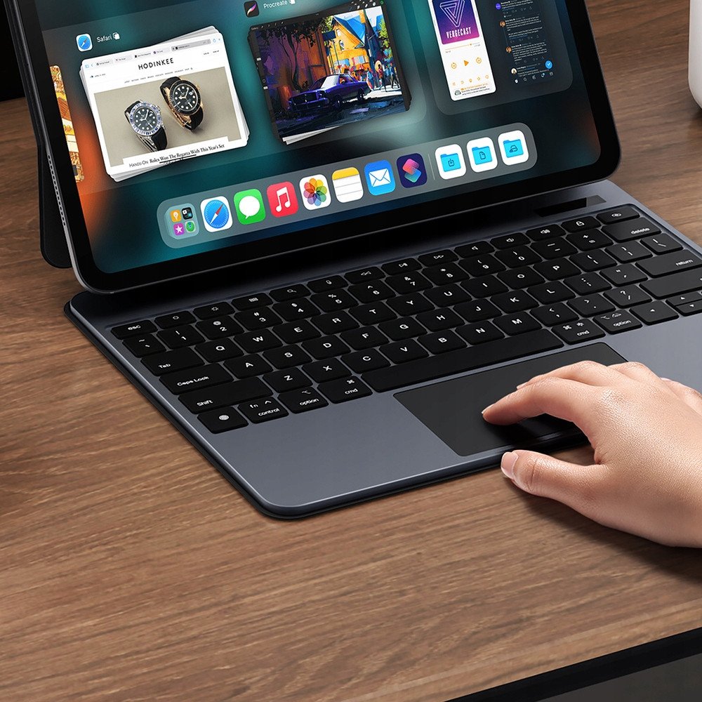 Mbulesë me tastierë Dux Ducis MK Series për Apple iPad Pro 13" 2024, Bluetooth, me folio, e zezë