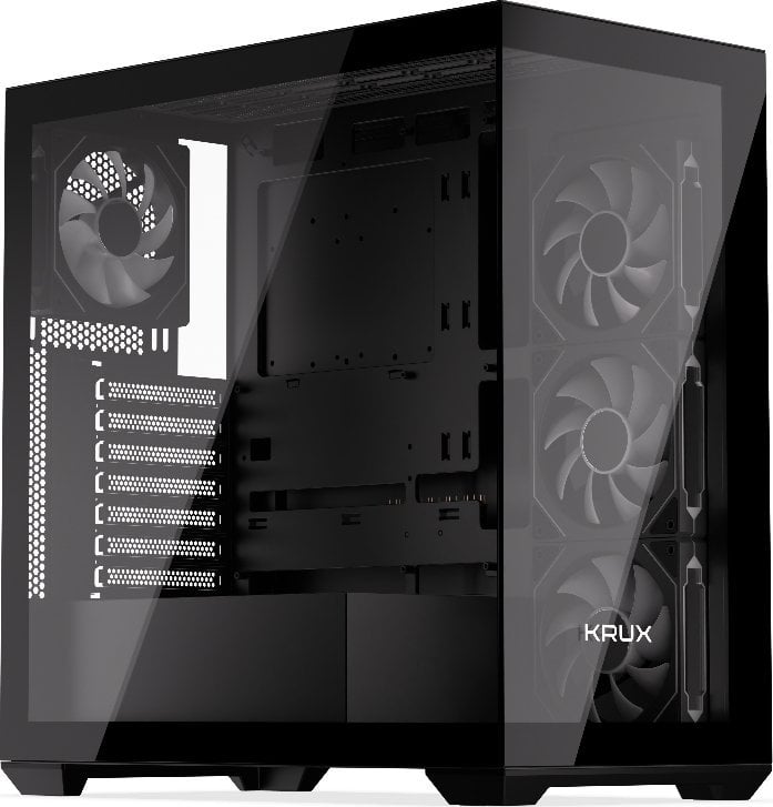 Kasë Krux Exo RGB, e zezë