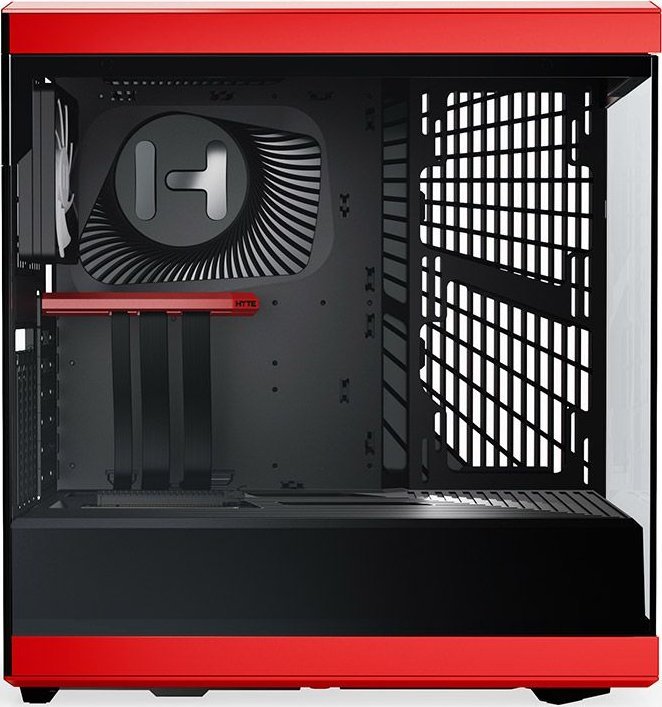 Kasë Hyte Y40, e zezë dhe e kuqe, Midi Tower