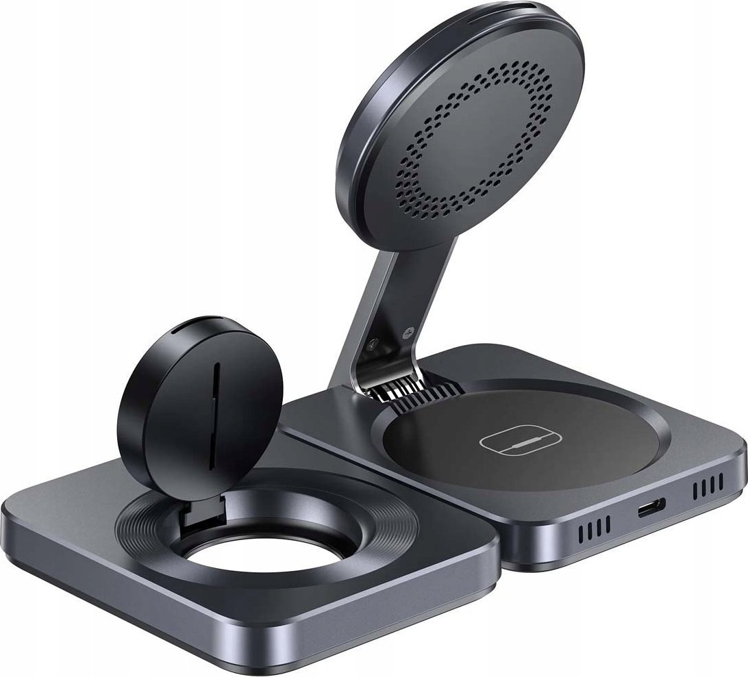 Karikues 3 në 1 UNITEK P1300AGY01, MagSafe Qi2, karikim i shpejtë, gri