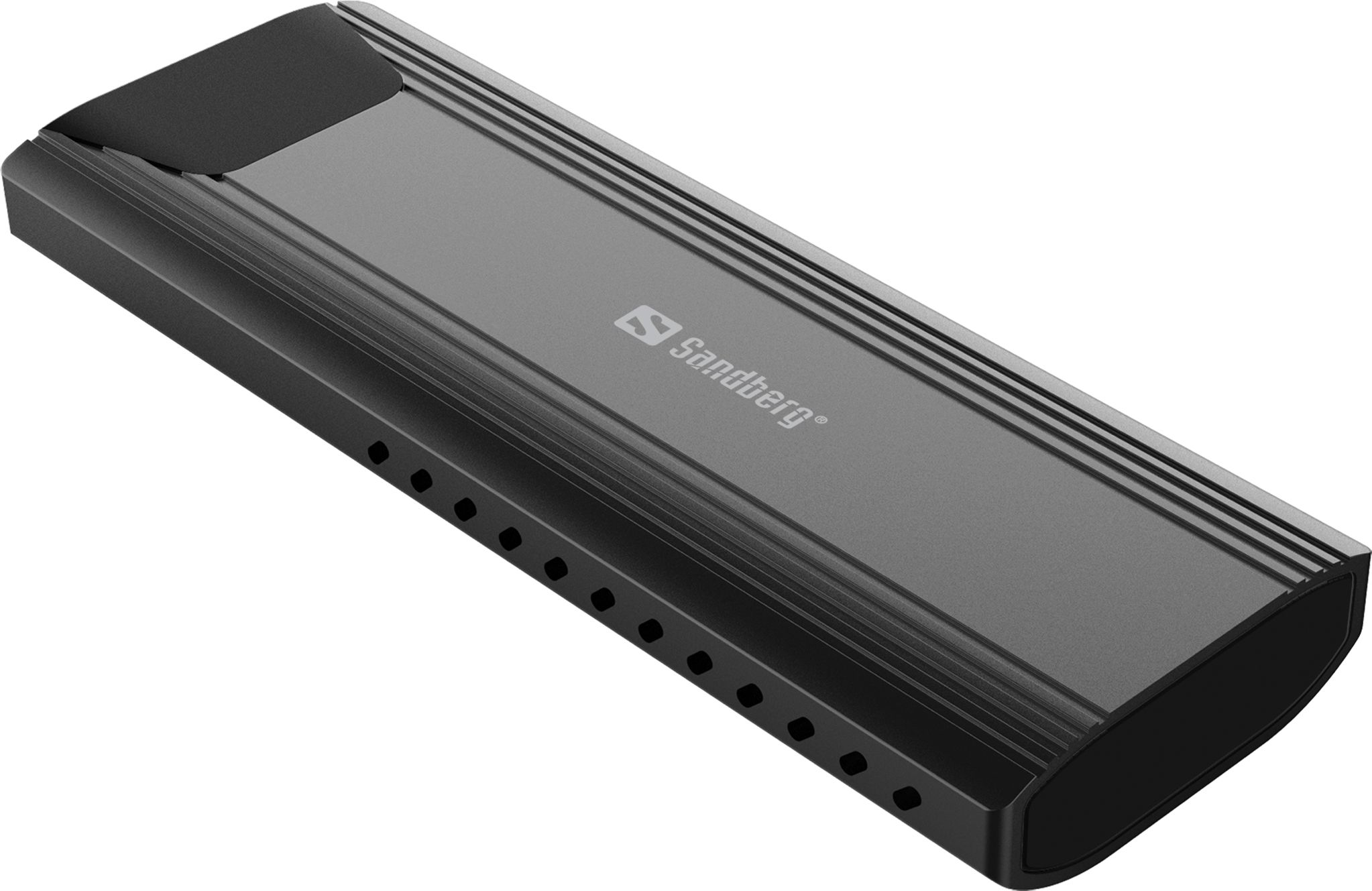 Kuti eksternale SSD Sandberg M.2 PCIe NVMe, USB-C 3.2 Gen 2, deri 2TB, gri