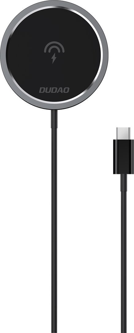 Karikues wireless Dudao Kit 15W, MagSafe Qi, adapter AC 20W, i bardhë