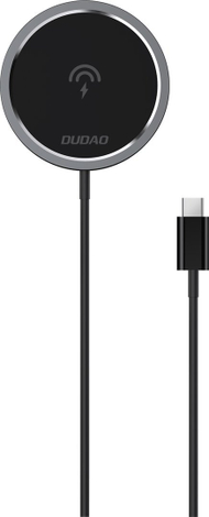 Karikues wireless Dudao Kit 15W, MagSafe Qi, adapter AC 20W, i bardhë