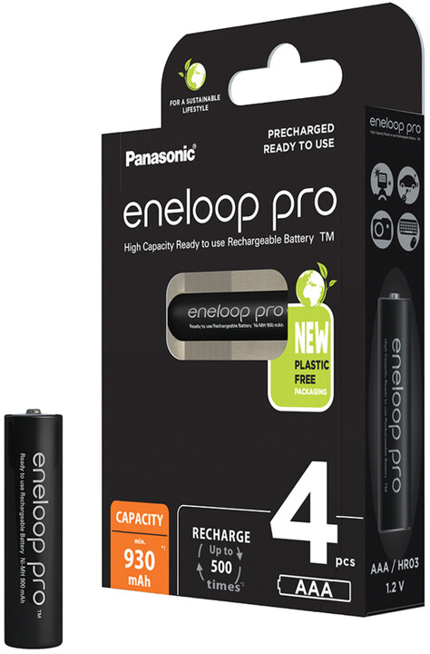 Bateri të rikarikueshme PANASONIC Eneloop HR03 AAA 4HCDE/4BE