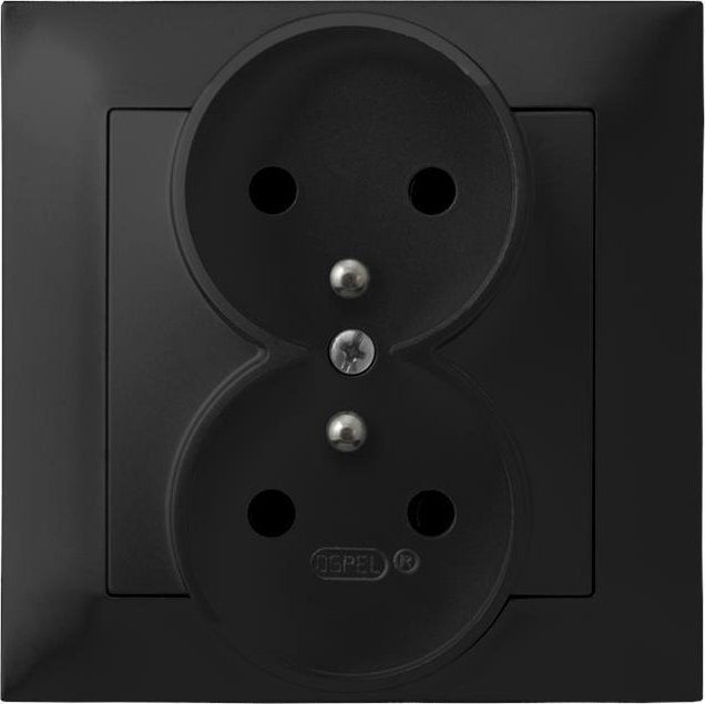 Prizë dyshe Ospel IMPRESJA GP-2YZ/33, me tokëzim, me kornizë, e zezë metalike