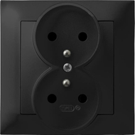 Prizë dyshe Ospel IMPRESJA GP-2YZ/33, me tokëzim, me kornizë, e zezë metalike