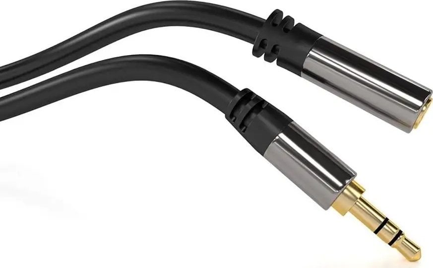 Kabllo zgjatuese audio PremiumCord, Jack 3.5mm mashkull në femër, 3m, e zezë
