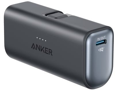 Power bank Anker Nano, 22.5W, USB C i integruar, i zi