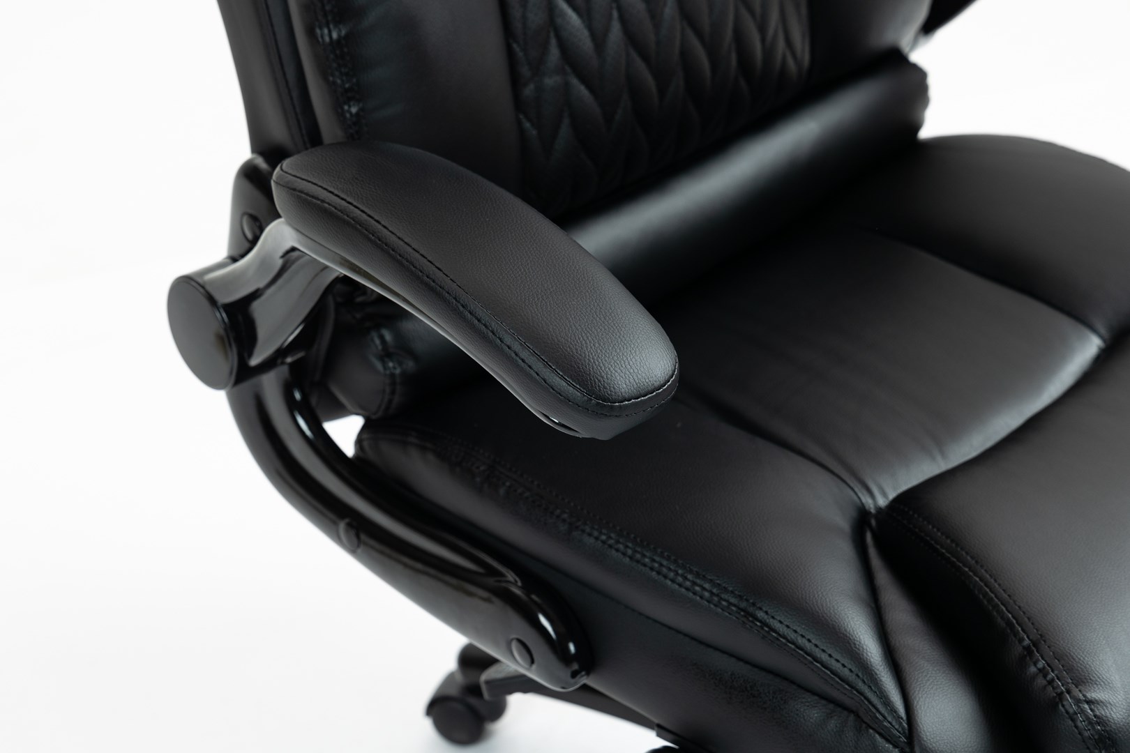 Karrige zyre Activejet YK7406-1, lëkurë dhe tekstil, e zezë