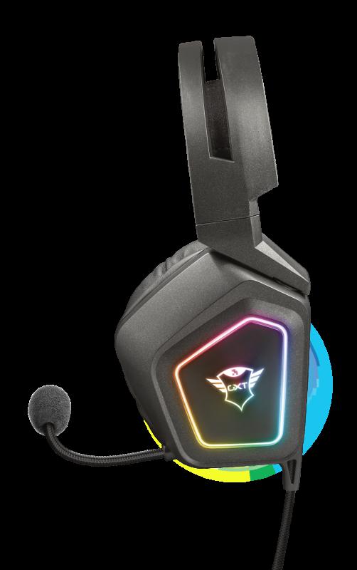 Headset gaming Trust GXT 450 Blizz, 7.1 surround, RGB, me kabllo