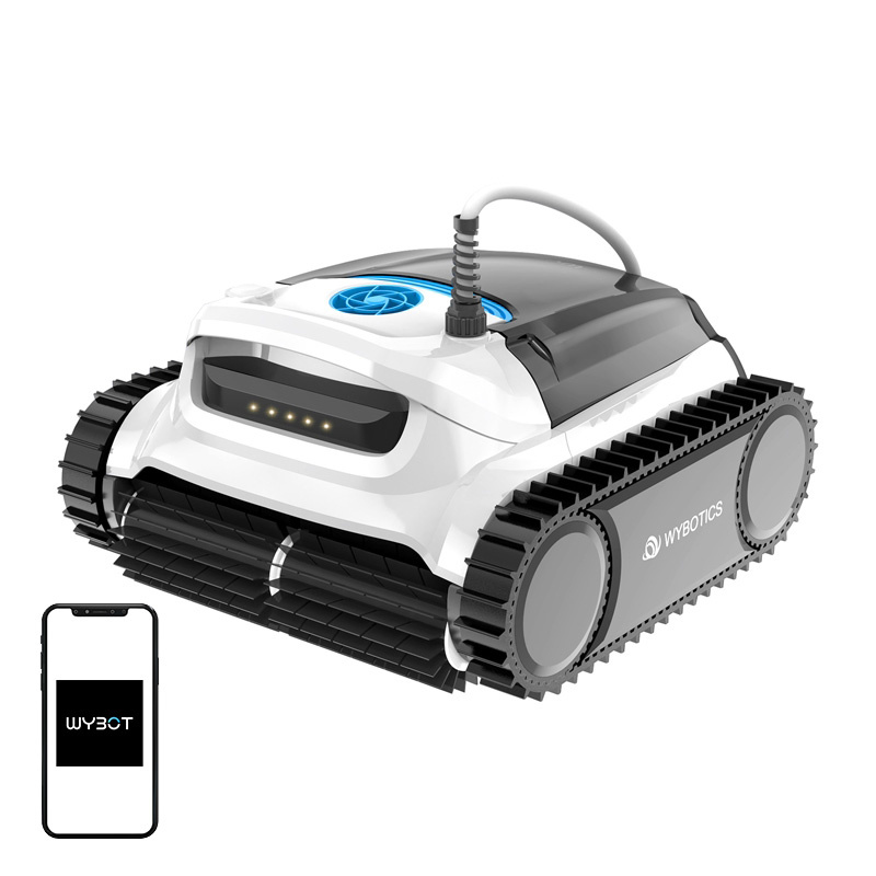 Robot pastrues pishine Wybot M1C, i lidhur me kabllo, kontroll me aplikacion, gri e bardhë