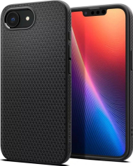Mbulesë telefoni Spigen Liquid Air, për iPhone 16e, TPU, e zezë mat