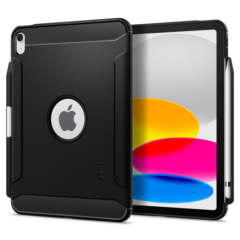 Mbrojtëse për tablet iPad 10.9" 2022 Spigen Rugged Armor, e zezë