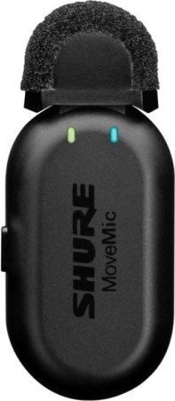 Mikrofon lavalier wireless Shure MoveMic One, një kanal, për iOS dhe Android, i zi