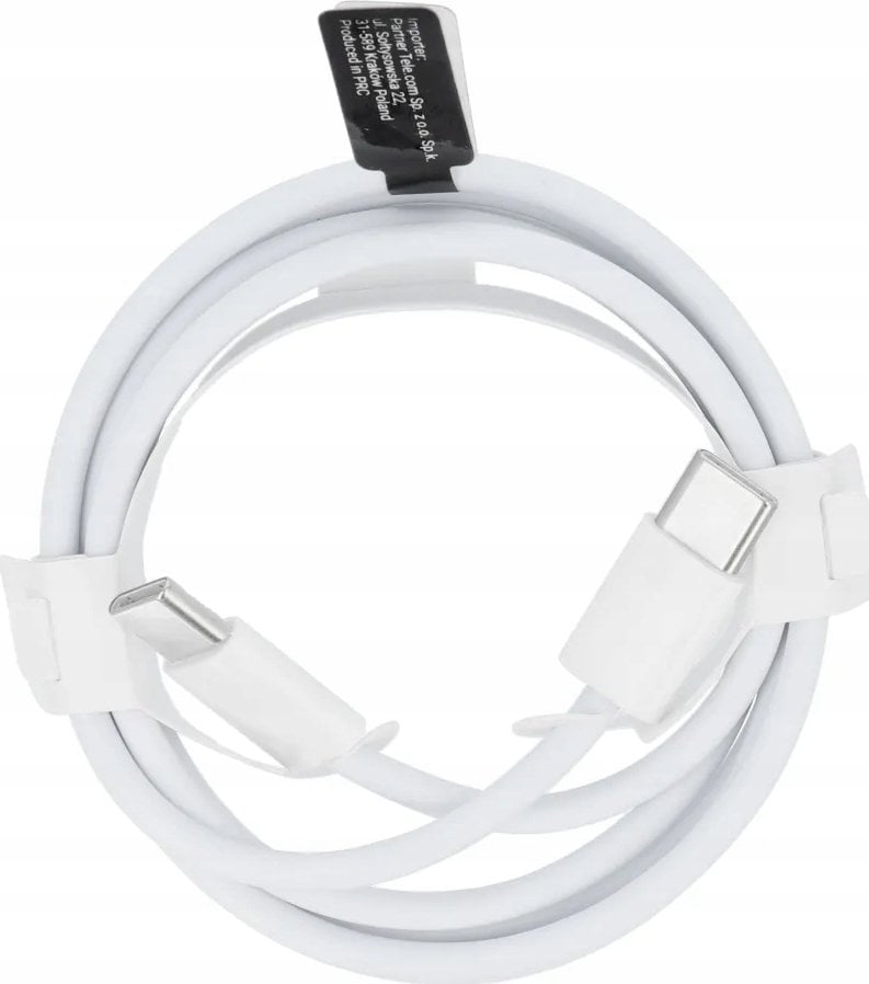 Kabllo USB C në USB C HD26, 30W PD QC 3.0, 1m, e bardhë