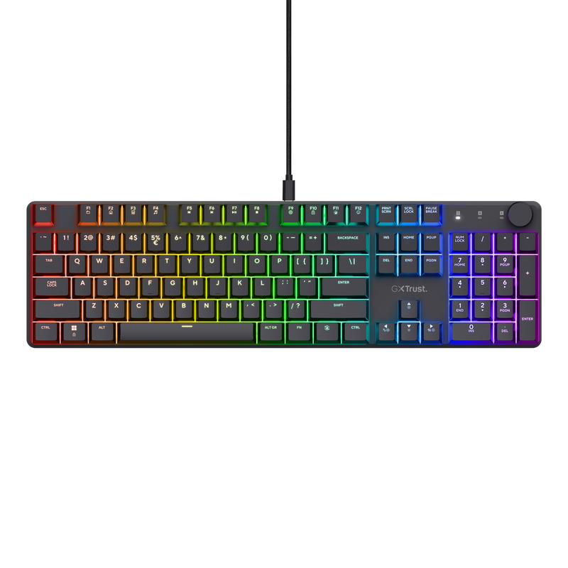 Tastierë gaming Trust GXT866 Torix, mekanike, USB, me drita