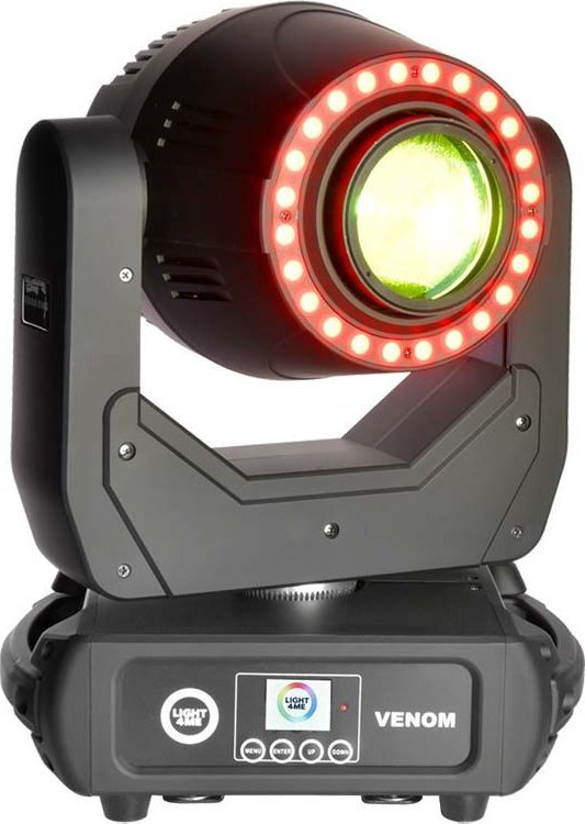 Reflektor skenik Light4Me LED 200W, kënd 13°, unazë RGB, i zi