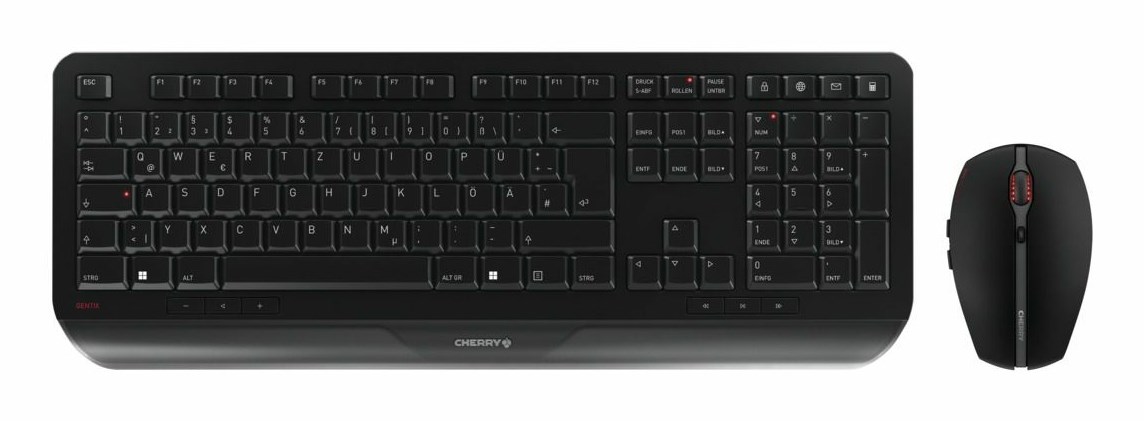 Set tastierë dhe maus CHERRY GENTIX DESKTOP, 2.4 GHz, 1000/2000 dpi, e zezë