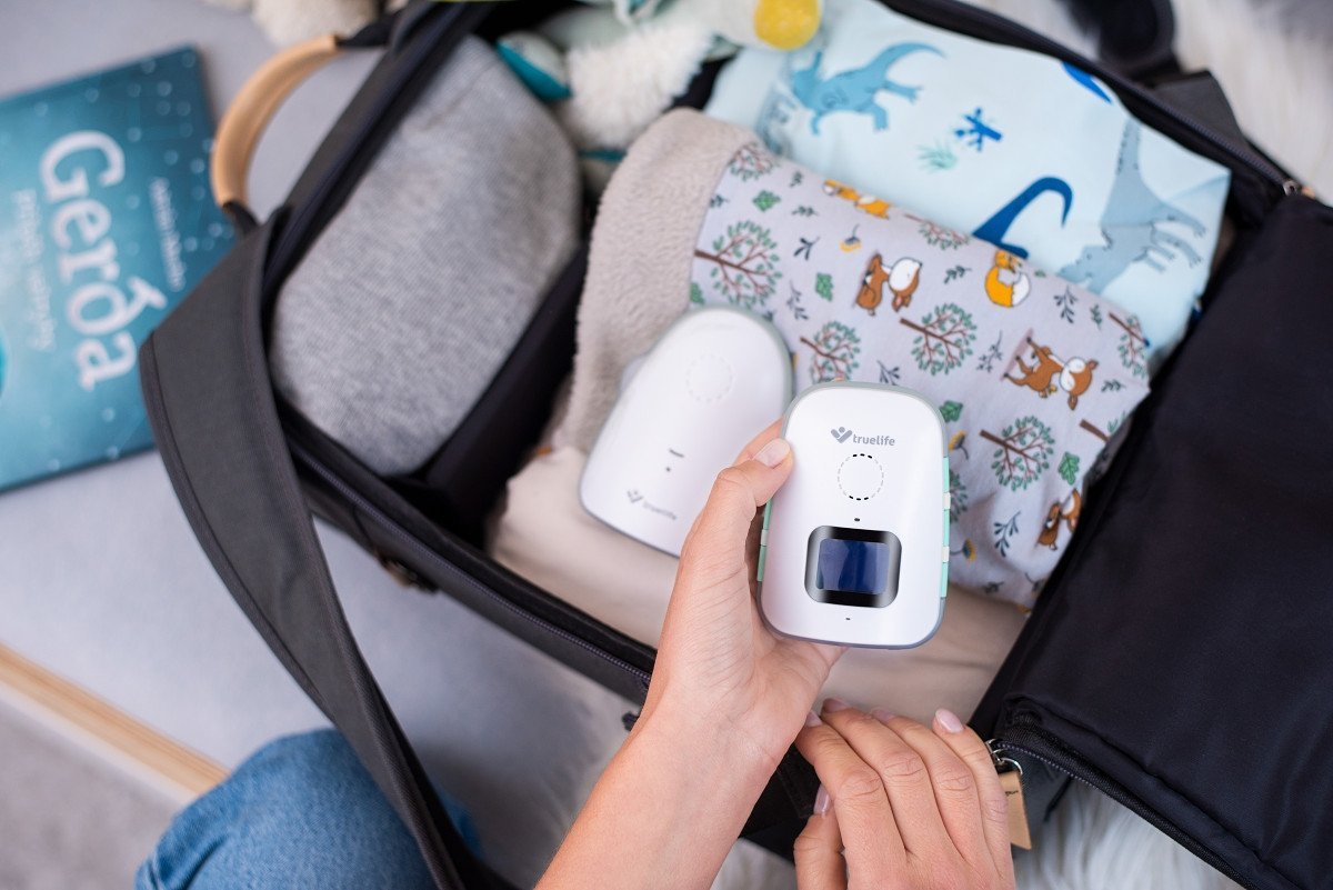 Monitor audio për bebe TrueLife NannyTone VM3, komunikim dykahësh, rreze 300 m, i bardhë