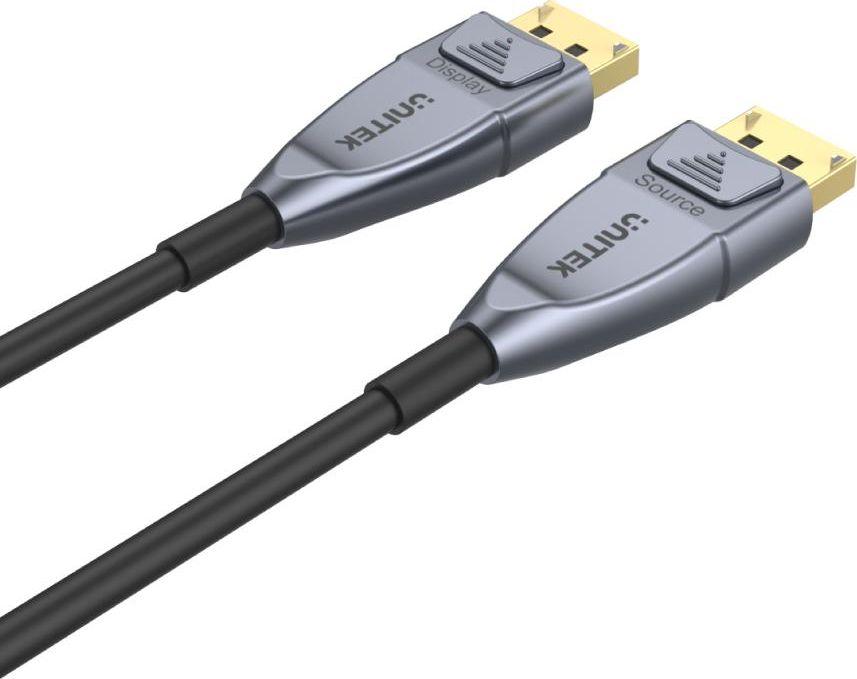 Kabllo DisplayPort Unitek C1617GY, 15m, 8K, gri