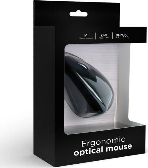 Maus Gembird MUS-ERGO-01, me kabllo, USB, i zi