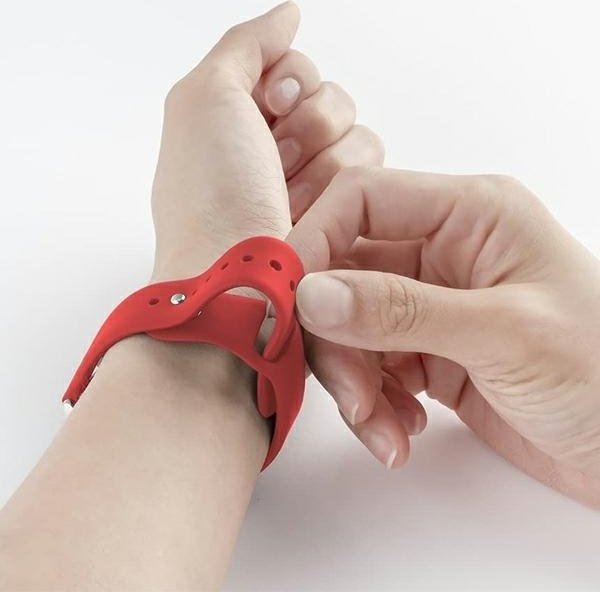 Rrip ore Mercury Silicone për Apple Watch 38/40/41 mm, silikon, i kuq