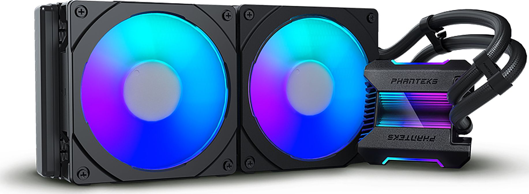 Ftohës procesori Phanteks Glacier One 280 MPH, AIO likuid 280mm, dy ventilatorë 140mm, i zi